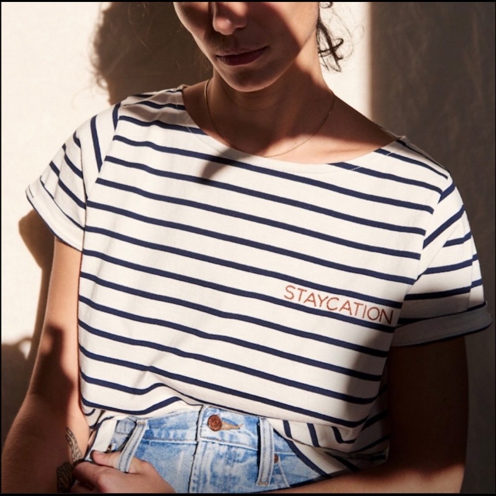MADEWELL Embroidered Setlist Staycation Boxy Tee
